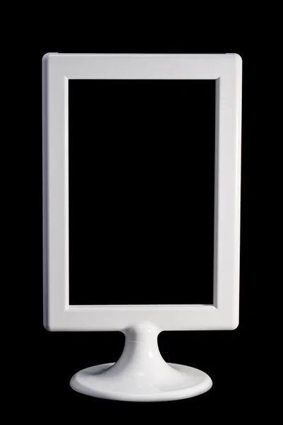 White picture frame on black background — Stock Photo, Image