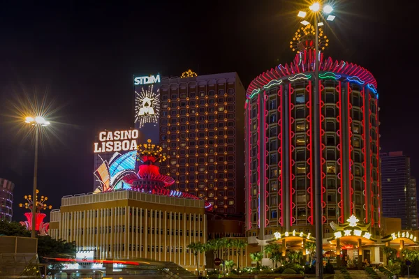 Macau, Makao - 16 Ekim 2014 - gece olay yerinde dünya ünlü — Stok fotoğraf