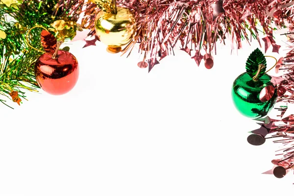 Quadro de ornamento decorativo de Natal e deixar branco para texto — Fotografia de Stock