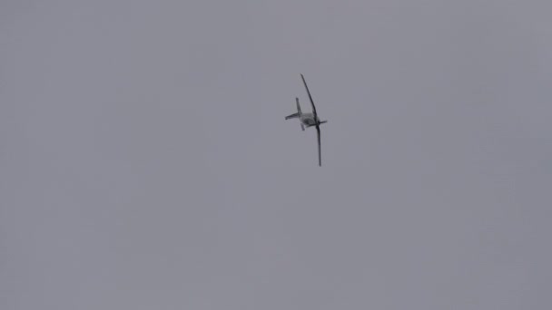 Avion à hélice acrobatique descend verticalement par rotation — Video