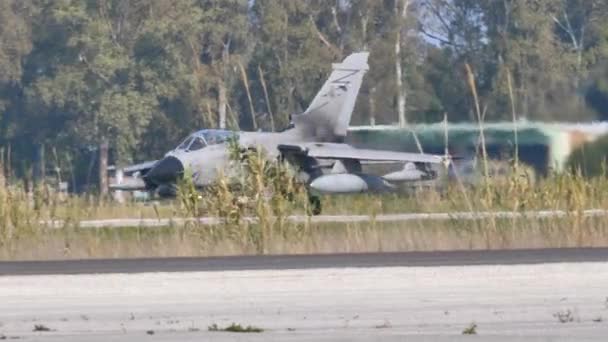 Panavia Tornado IDS, interdictor or strike, fighter bomber of Italian Air Force — Stock Video