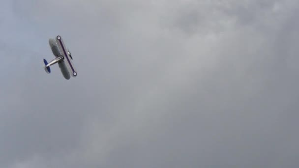 Gloster Gladiator avión de combate biplano de la Real Fuerza Aérea en la Segunda Guerra Mundial — Vídeos de Stock