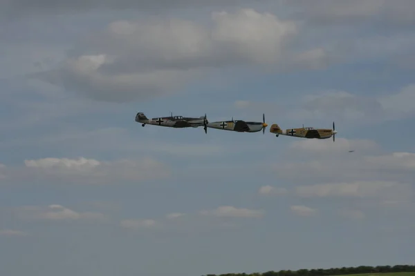 Messerschmitt Bf 109 of German Air Force combat aircraft of Deutsche Luftwaffe — Stock Photo, Image