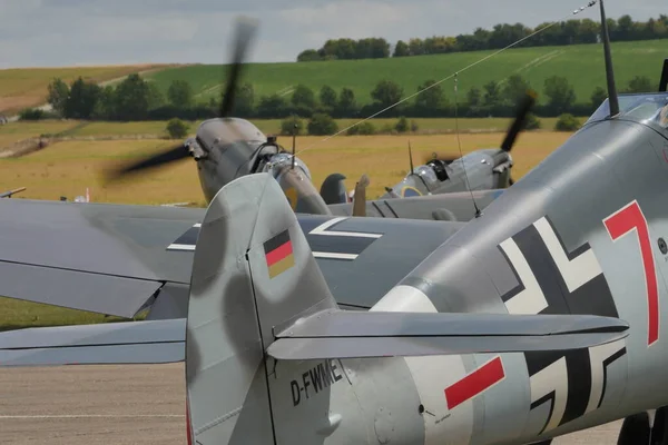 Messerschmitt Bf 109 Німецький винищувач Люфтваффе часів Другої світової війни — стокове фото