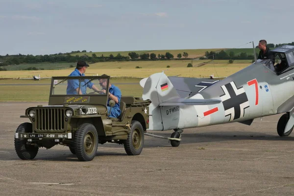 Messerschmitt Bf 109 van de Duitse luchtmacht gevechtsvliegtuigen van Deutsche Luftwaffe — Stockfoto