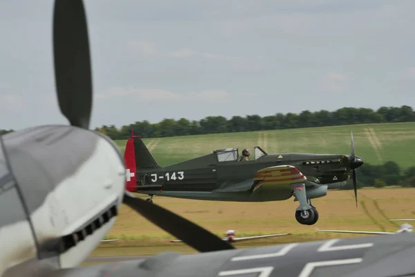 Morane-Saulnier M.S.406 verdediger van het Zwitserse luchtruim tijdens de Tweede Wereldoorlog — Stockfoto