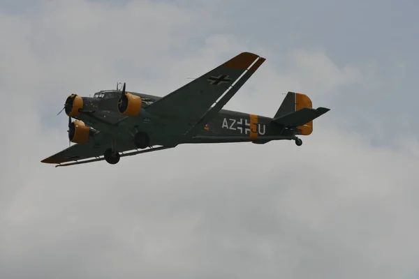 Junkers Ju 52 Tante Ju transportvliegtuig van Duitse Luftwaffe tijdens de Tweede Wereldoorlog — Stockfoto