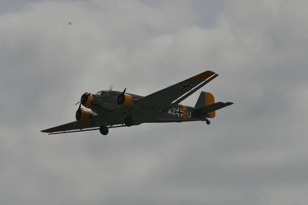 Junkers Ju 52 Tante Ju transport airplane of German Luftwaffe on World War 2 — Stock Photo, Image