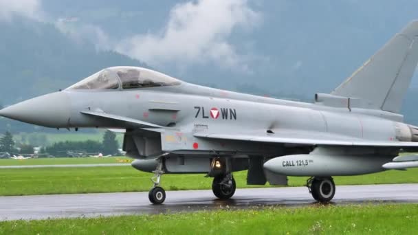 Eurofighter Tufão da Força Aérea Austríaca — Vídeo de Stock
