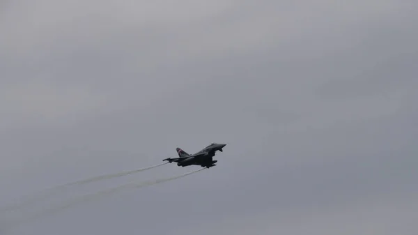 Zeltweg Österreich September 2019 Kampfjets Fliegen Mit Hoher Geschwindigkeit Eurofighter — Stockfoto