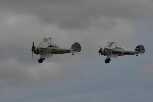 Biplane fighter plane of Royal Air Force on 1930s,1940s and World War 2 — Stock Photo, Image