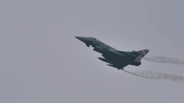 Straaljager vliegen door een hoogopgeleide militaire piloot — Stockvideo