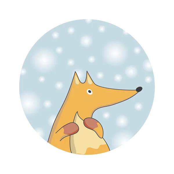 Renard d'hiver — Image vectorielle