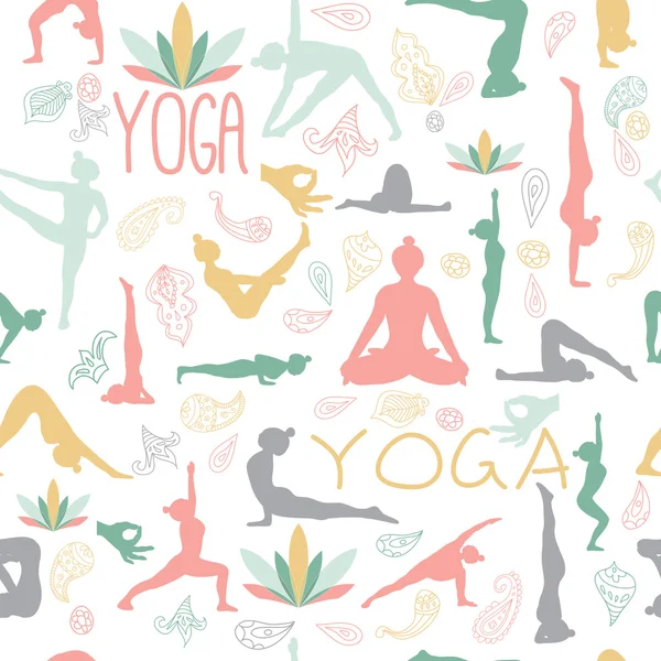 Yoga mønster – Stock-vektor