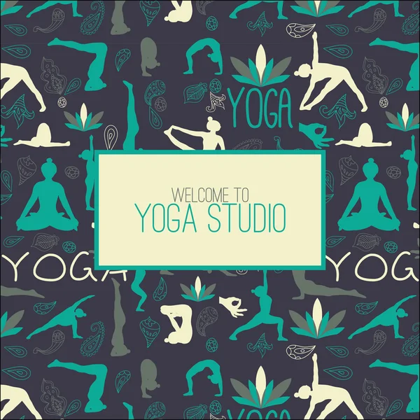 Studio di yoga — Vettoriale Stock