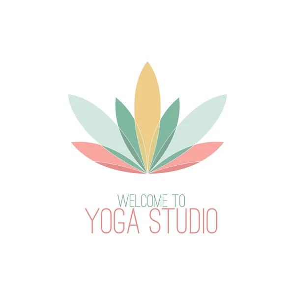 Logo yoga — Vettoriale Stock