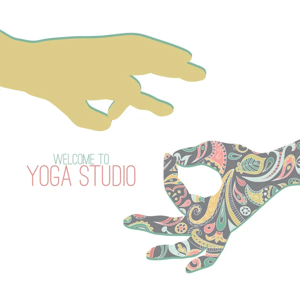 Mudra di yoga . — Vettoriale Stock