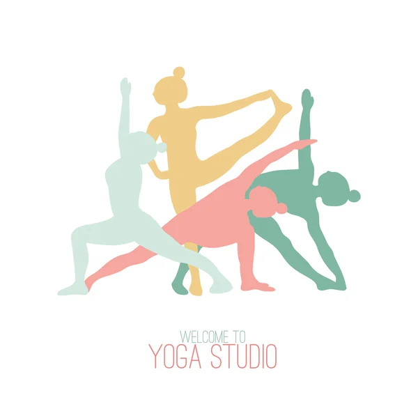 Logo de yoga — Vector de stock