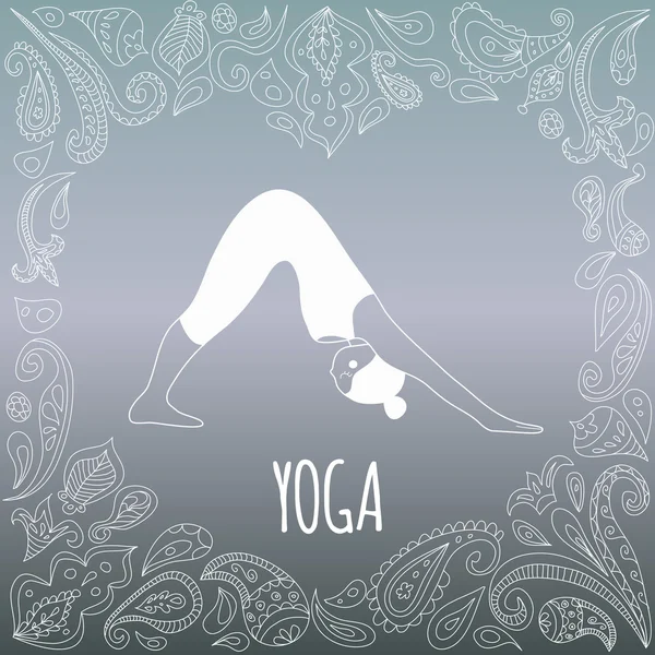 Logo yoga — Vettoriale Stock