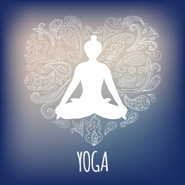 Logo yoga — Vettoriale Stock