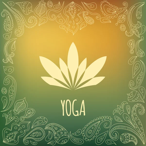 Logo yoga — Vettoriale Stock