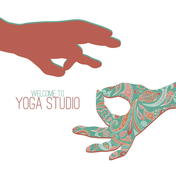 Mudra di yoga . — Vettoriale Stock