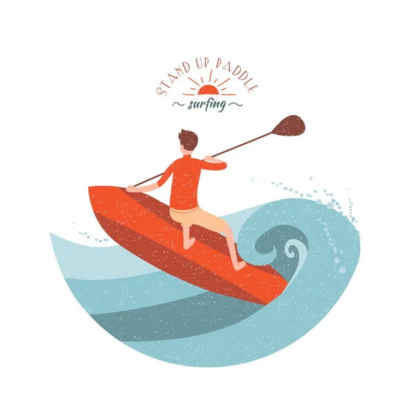 Stand Up Paddle Surf — Image vectorielle