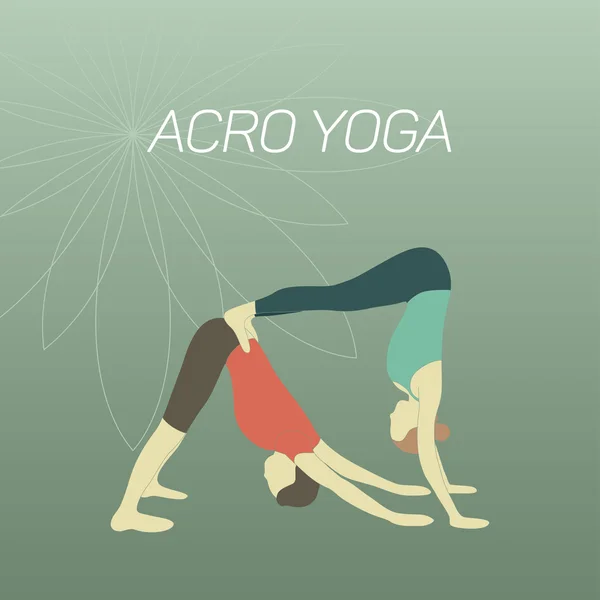 Acroyoga - ασκήσεις για ζευγάρια Διάνυσμα Αρχείου