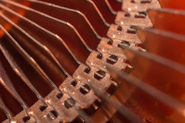 CPU bilgisayar soğutucu yakın çekim. Odağı seçin.