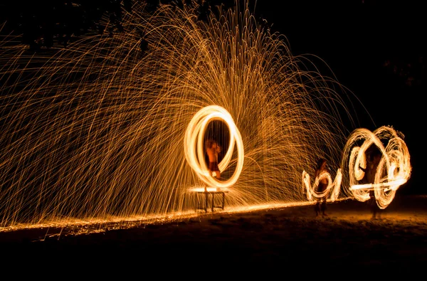 순환 불 모션 표시 — 스톡 사진