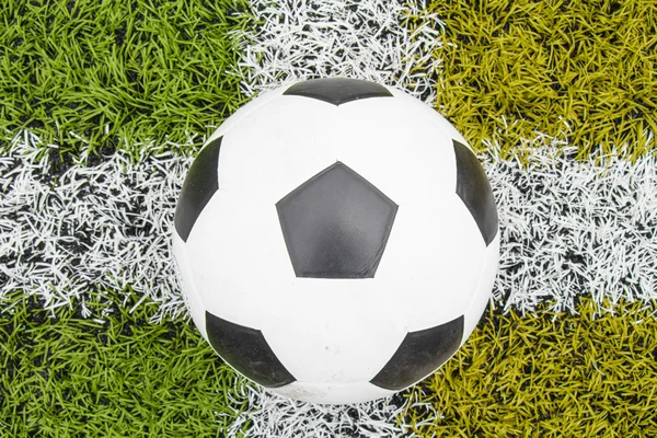 Soccer ball on the grass — Stock Photo, Image