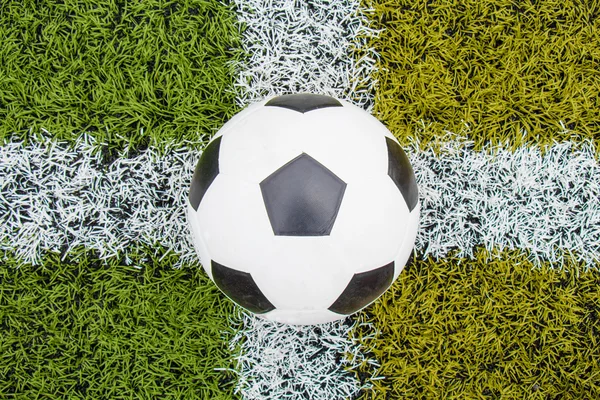 Soccer ball on the grass — Stock Photo, Image