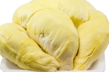 Tatlı beyaz tabakta Durian kokuyor