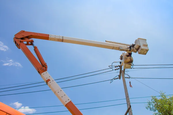 Manutenção do sistema de distribuição de energia 22 kv — Fotografia de Stock