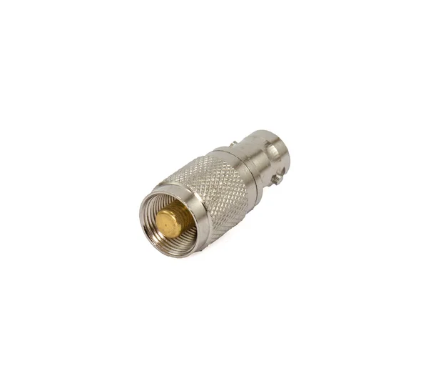 Radio connector op witte isoleren achtergrond — Stockfoto