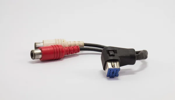 Audio cable for car radio — Stock Photo, Image