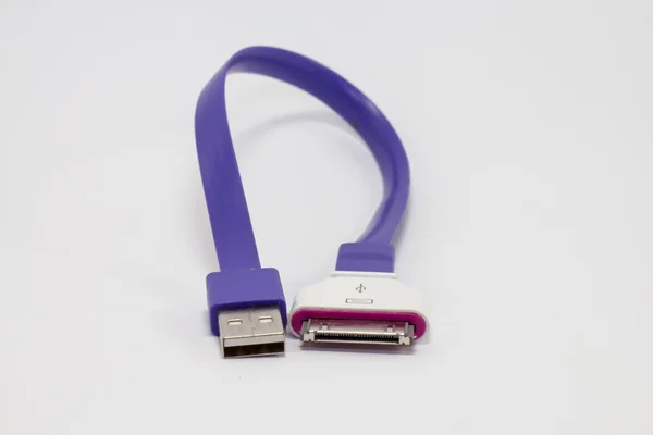 USB cable on white background — Stock Photo, Image