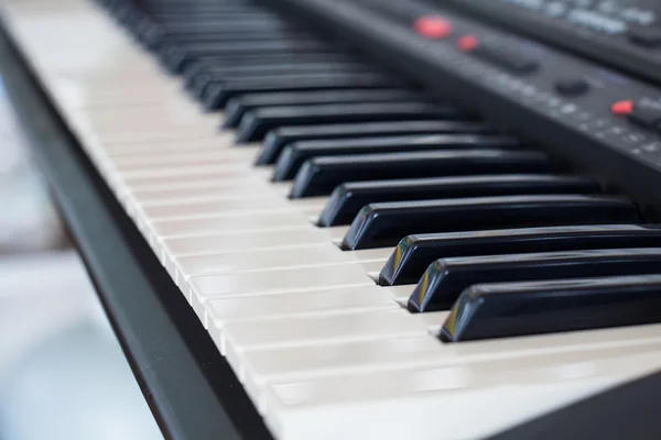 Background of synthesizer keyboard — Stock Photo, Image