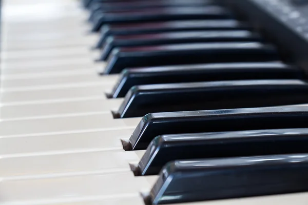 Background of synthesizer keyboard — Stock Photo, Image