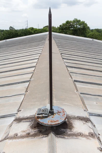 Lightning arrester system on the roof for protect sub station fr — Stock Photo, Image