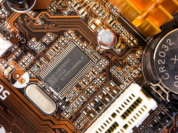 Chip on mainboard — Stock Photo, Image