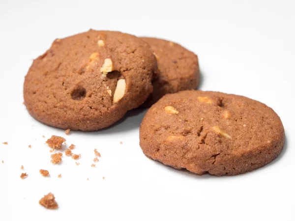 Biscoitos de chocolate com nozes — Fotografia de Stock