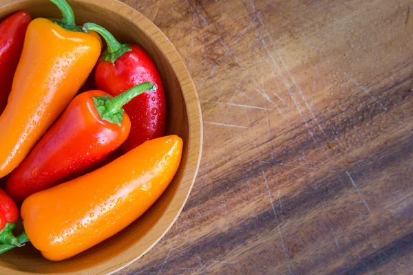 Bowl of Peppers — Stock Photo, Image