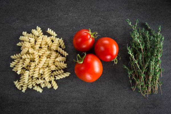 Tomato Pasta Herbs — Stock Photo, Image