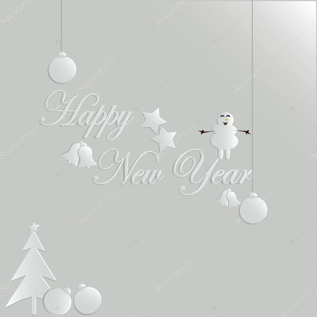 Vector card of happy new year