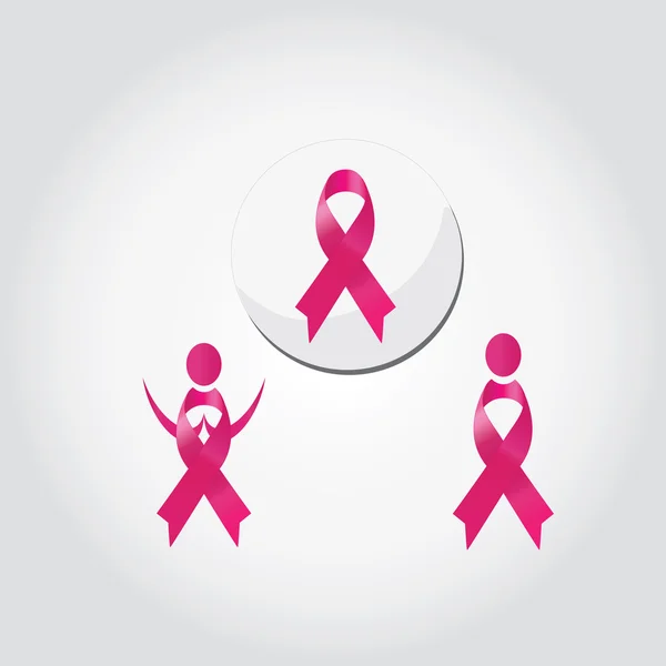 Breast cancer awareness or pink ribbon — Stock Vector