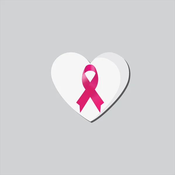 Breast cancer awareness or pink ribbon — Stock Vector