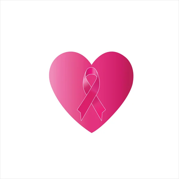 Breast cancer awareness or pink ribbon — Stock Vector