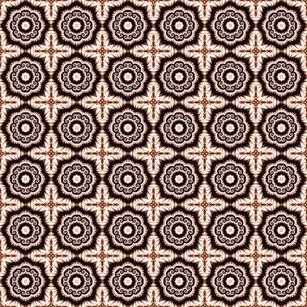 Fraktal spirallerden ve yıldızlardan geometrik şekilli soyut geometrik dikişsiz desen