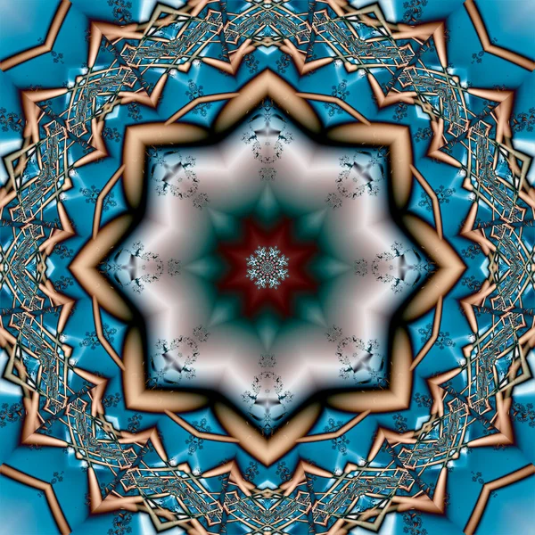 güzel soyut arkaplan şablonu dairesel süs ve kompozisyonun ortasında fraktal çiçek